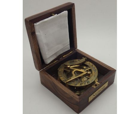 J Sewill Liverpool boxed compass and sundial