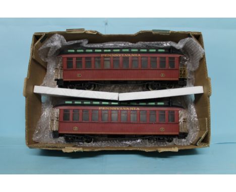 Bachmann g gauge big haulers Pennsylvania coaches unboxed (2)