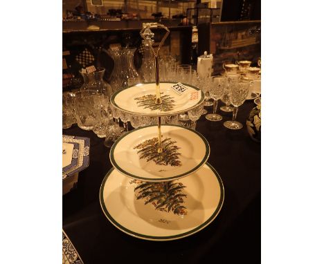 Spode Christmas tree cake plates