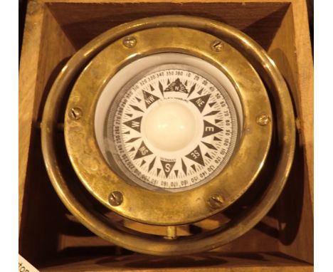 Boxed binnacle compass by C Plath Hamburg