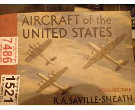 First edition Aircraft of the United States by R A Saville-Sneath 1945