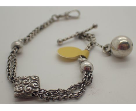 925 vintage Albertina bracelet with small 925 silver scent bottle