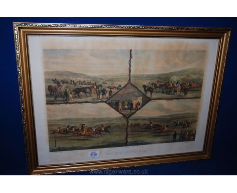 A coloured Lithograph by E.G. Hester after W.J. Shayer published 21st July 1876 entitled 'Racing Incidents''