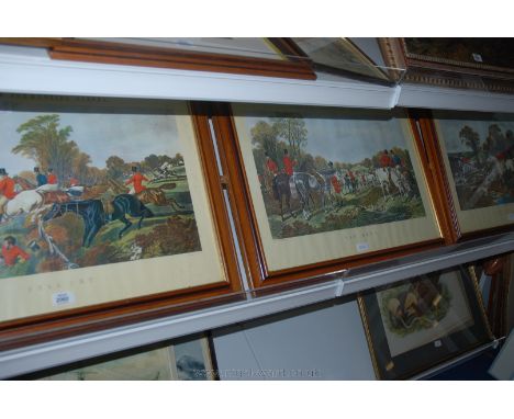 Four hunting scene Prints including Full Cry, The Death, etc.