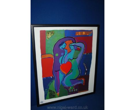 A large Picasso style Print signed Helen Manning
