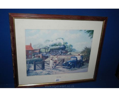 A Kevin Walsh Print entitled 'Trainspotter', 15 1/2'' x 11 1/4''. 