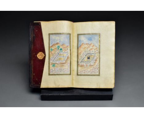 Ottoman Empire, or Northern India, Ca. 18th-19th century AD A religious manuscript of duas or prayers. Illuminated, some page