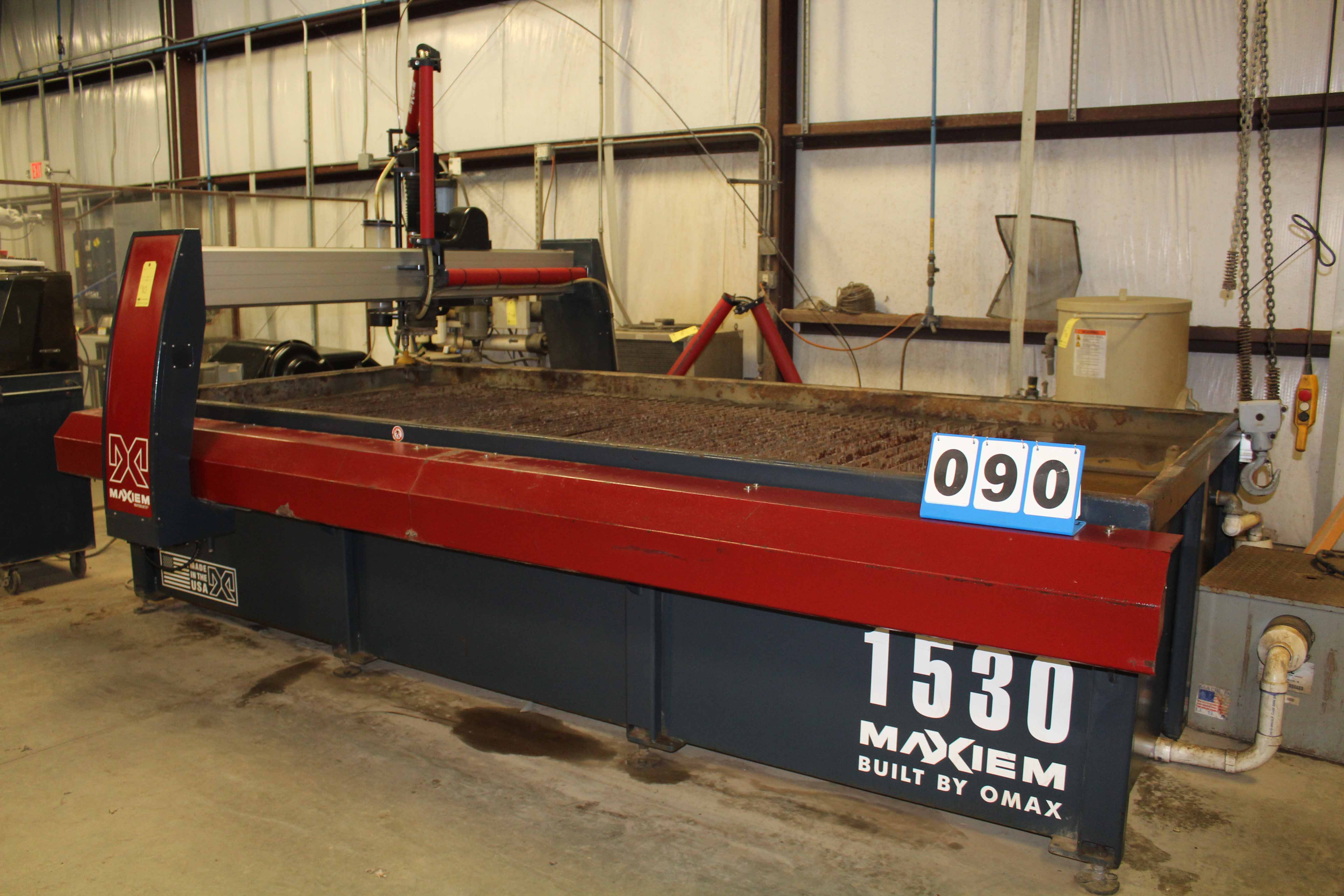 WATERJET CUTTING SYSTEM, OMAX MAXIEM 5' X 10' WATERJET MDL. 1530, New ...