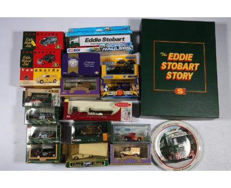 Corgi Toys diecast models to include CC86610 The Eddie Stobart Story gift set, 04501 Mini gold plated, CC82304 Routemaster Lo