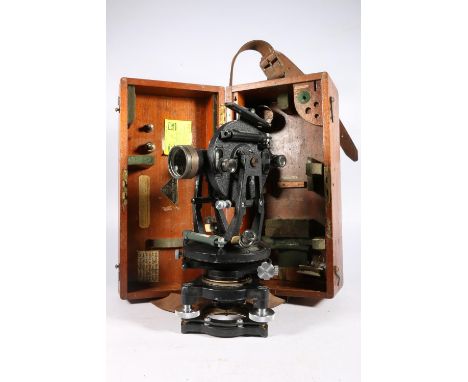 Hilger &amp; Watts Limited, Watts of London surveyors level or theodolite #70044 in mahogany case. 