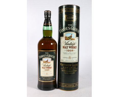 THE FAMOUS GROUSE 1992 10 or 11 year old vatted malt Scotch whisky (includes Macallan and Highland Park), distilled 1992, bot