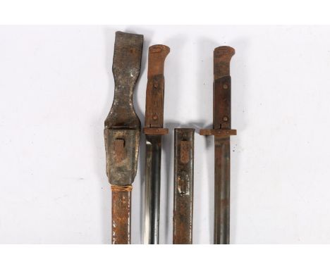 German (Occupied Czech) VZ24 sword bayonet, the ricasso marked 'dot' for Waffenwerke Brunn AG, blade length 30cm, bayonet len