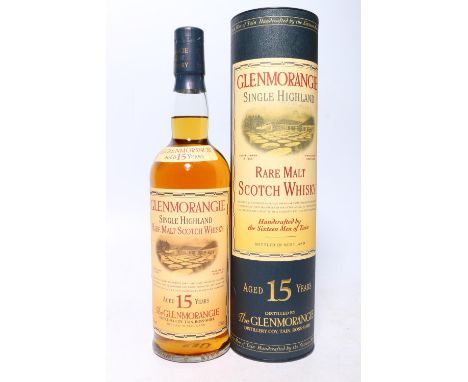 GLENMORANGIE 15 year old Highland single malt Scotch whisky 43% abv. 70cl with box. 