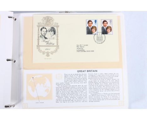 Stamp collection to include a Royal Wedding album of first day covers 1981, an album containing The Commonwealth Collection m