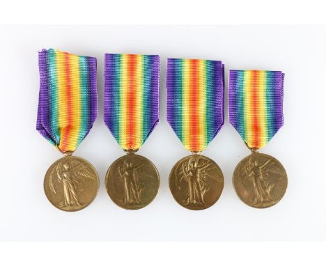 Four WWI Victory medals to Cameron Highlanders to include S12790 Private Malcolm Smith of C Company 6th Battalion KIA 26th Se