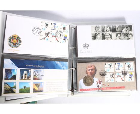GB Royal Mail first day cover collection spanning 1970-2019, approximately 650 covers held within eleven albums. 