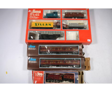 Lima 1:45 scale model railways including a 0103P boxed goods set with 0-4-0 shunter D2852, Sillan wagon, GW van, Claycross wa