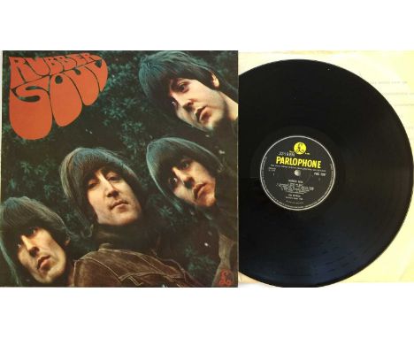 THE BEATLES - RUBBER SOUL LP (ORIGINAL UK LOUD CUT COPY - PMC 1267). A well presented original UK 'loud cut' pressing of Rubb