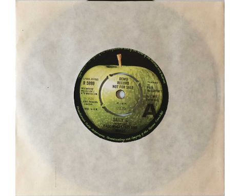 PAUL MCCARTNEY AND WINGS - SALLY G 7" (ORIGINAL UK PROMO - APPLE R 5999). Seldom seen original UK 1974/1975 7" promo of Sally