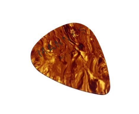 A Manny's 'medium' plectrum used by George Harrison during the concert for Bangladesh in 1971. Provenance: from the collectio