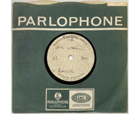 THE BEATLES - FOOL ON THE HILL - ORIGINAL UK 7" EMIDISC RECORDING. Quite wonderful to see original UK single-sided 7" Emidisc