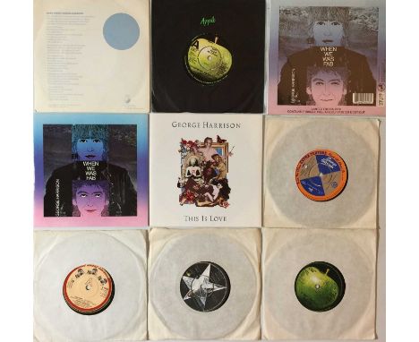 GEORGE HARRISON/RINGO STARR - UK 7" COLLECTION WITH PROMOS. Expert collection of 9 x 7" from George and Ringo including promo