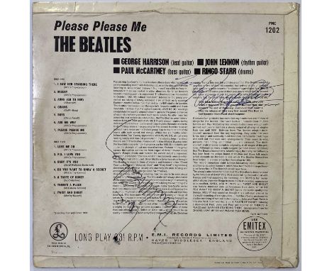 An original copy of The Beatles - Please Please Me (UK, mono, PMC 1202, black and gold with Dick James credits, side one grad