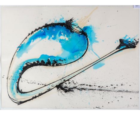Gilberto Zorio (geb. 1944) Senza titolo  [1] gemengde techniek op papier, gesign. r.o., '92, 56 x 76 cm. Mixed media on paper