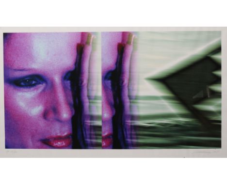 Katherina Sieverding (geb. 1944) 'Weltlinie' [1] pigment print in 6 colors, gesign. r.o., 2001, 50 x 100 cm. 