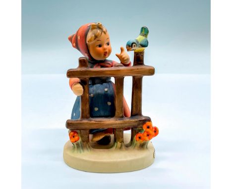 Hand painted figure of a young girl talking to a bird. Goebel backstamp. Artist: M.I. HummelIssued: 20th centuryDimensions: 2