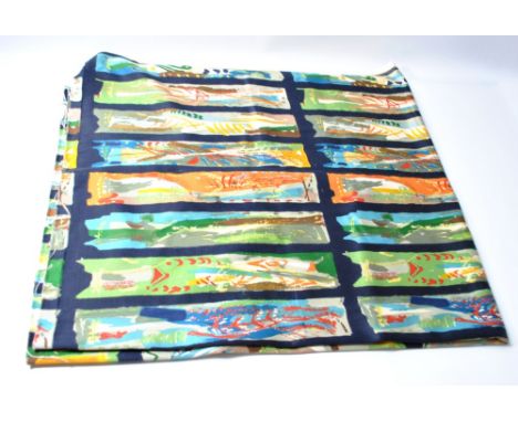 After JOHN PIPER (1903-1992); a screen-printed Sanderlin fabric 'Arundel', made by Arthur Sanderson who commissioned the Pipe