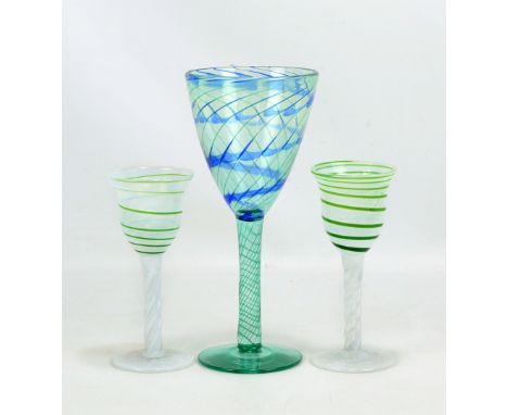 ULRICA HYDMAN VALLIEN FOR KOSTA BODA; a large limited edition 'Atelier' pattern goblet, signed and no. 8110 25/1000 to base, 