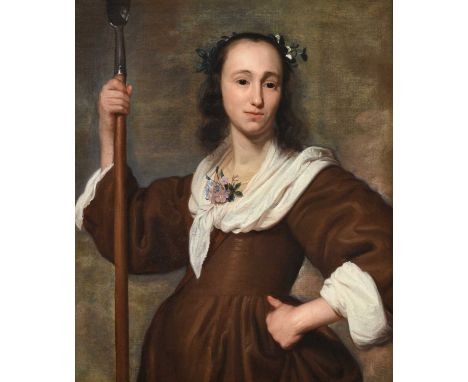 Circle of Salomon de Bray (1597-1664) DutchA Shepherdess (c.1630)Oil on canvas, 77.5cm by 64.5cm Footnote: A pastoral portrai
