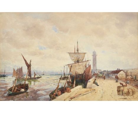 ^ Thomas Bush Hardy RBA (1842-1897)"Margate"Signed, inscribed and dated 1883, watercolour, together with a further companion 