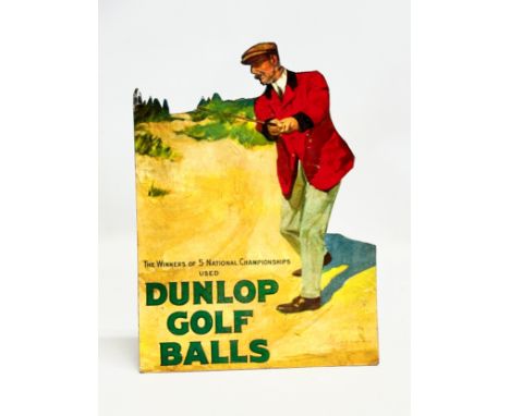 A vintage Dunlop Golf Balls countertop advertising. 27x37cm 