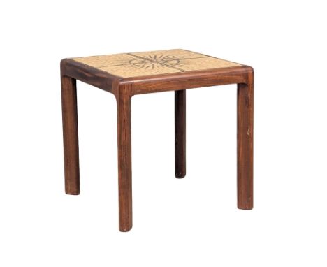 A G-Plan Mid Century teak and tile top side table. 44x44x44cm 