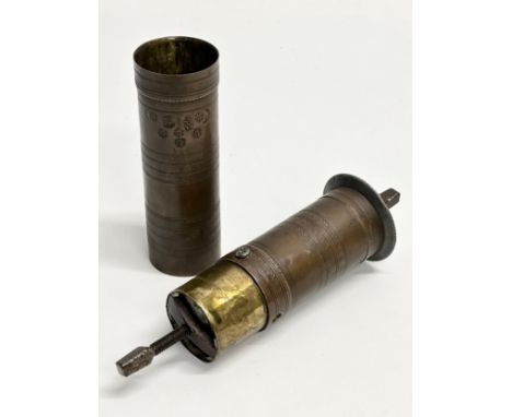 A Late 19th Century Turkish coffee grinder/spice grinder. 30cm 