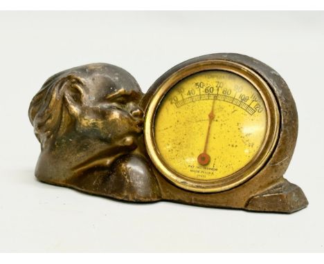 McClelland Barclay. A 1930’s desktop thermometer by McClelland Barclay. Made in U.S.A. 12x5.5cm. 