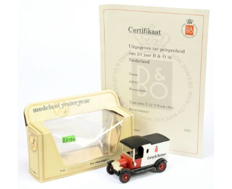 Matchbox Models of Yesteryear (Code 2) Y12 Ford Model T Van "Bang &amp; Olufsen" - possible pre-production final trial run - 