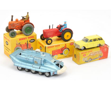 Dinky Toys Group To Include (1) 141 Vauxhall Victor Estate - Yellow, (2) 300 Massey Ferguson Tractor - Plastic hubs to front,