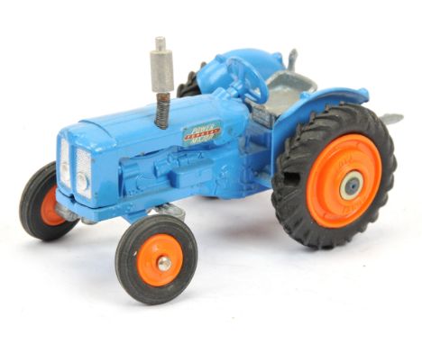 Corgi 60 Fordson Power Major Tractor - blue including steering wheel (harder variation to find), orange plastic hubs with bla