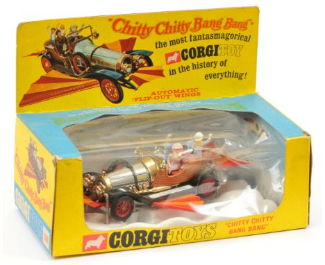 Corgi Toys 266 "Chitty Chitty Bang Bang" - with correct figures front and rear detachable wings and deeper gold finished trim