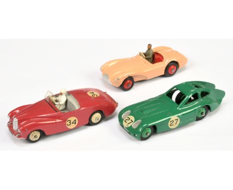 Dinky Toys Group to include Sports and Racing Cars (1) Bristol 450 - Green with mid-green rigid hubs, (2) Sunbeam Alpine - Ce