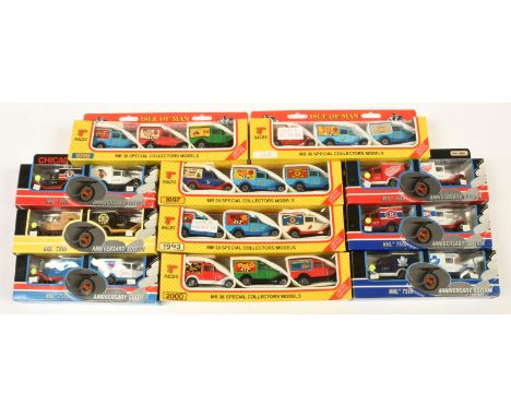 Matchbox Superfast MB38 Ford Model A Vans to include 6 x 2-piece sets "Team Collectables" and 5 x "IOM TT" 3-piece sets - con