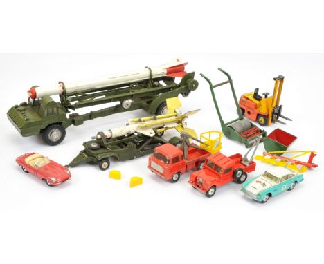 Corgi &amp; Dinky Unboxed Group To Include Corporal missile launcher, Lawn mower, Aston Martin DB4 Compaction Model plus othe