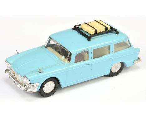 Triang Spot On 306 Humber Super Snipe Estate Car - Light blue, chrome trim with interior figures, cast spun hubs and luggage 