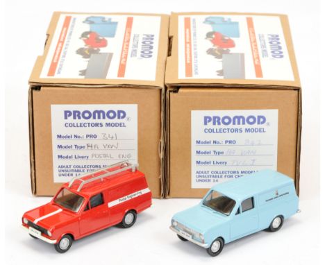 Promod Resin/White metal Vauxhall HA Van A Pair (1) "Television Licence Investigation" - light blue and (2) "Postal Engineeri