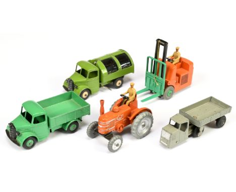 Dinky Toys Group to include - Field Marshall Tractor, Bedford Open Back Truck, Bedford Refuse Wagon plus others - conditions 