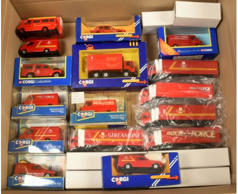 Corgi group of "Royal Mail/Parcel Force" Related to include - Ford Transit Vans, Mercedes Vans, Ford Escort, Land Rover plus 