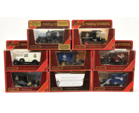 Matchbox Models of Yesteryear Code 3 group of mainly "Creaks of Camberley" - "Police" related to include Y12 Ford Model A "Bu